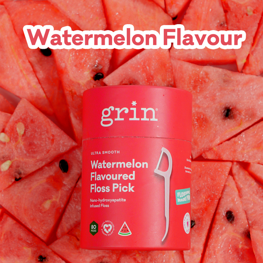 Ultra Smooth N-HA Infused Floss Picks 80pk Watermelon Canister