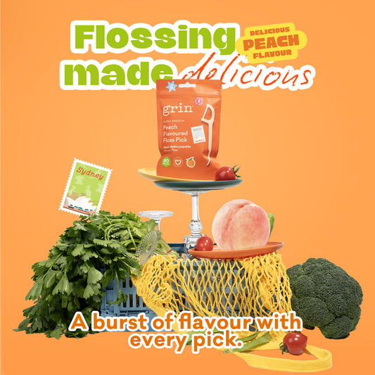 Ultra Smooth N-HA Infused Floss Picks 80pk Peach Canister