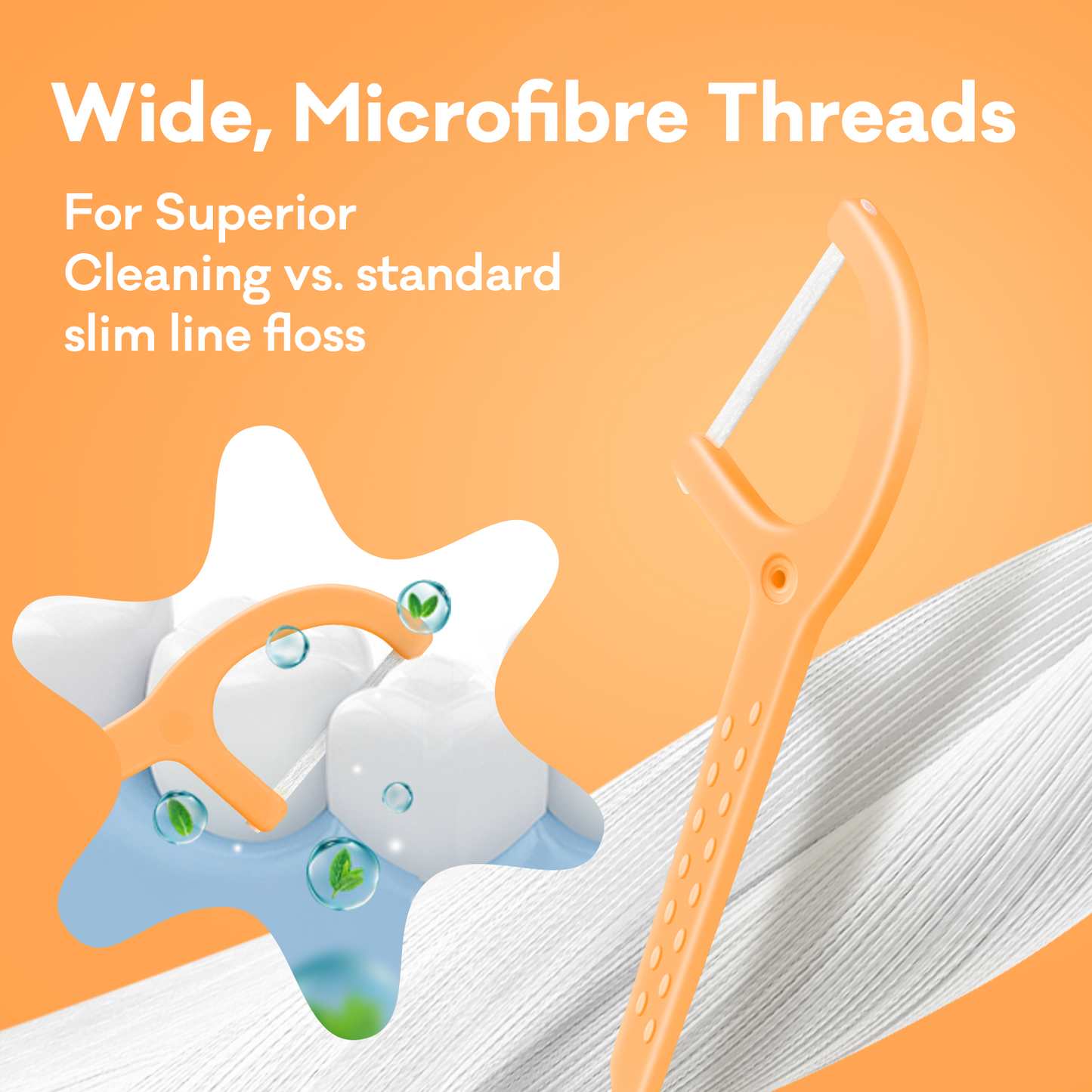 Ultra Smooth N-HA Infused Floss Picks 80pk Peach Canister