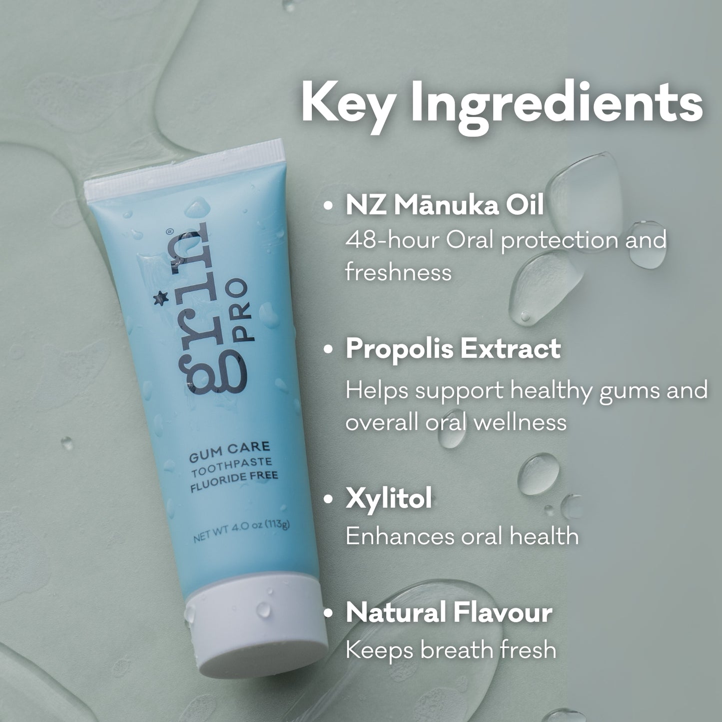 Grin Pro Gum Care Fluoride Free Toothpaste