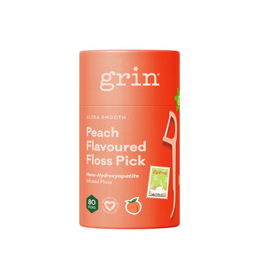 Ultra Smooth N-HA Infused Floss Picks 80pk Peach Canister