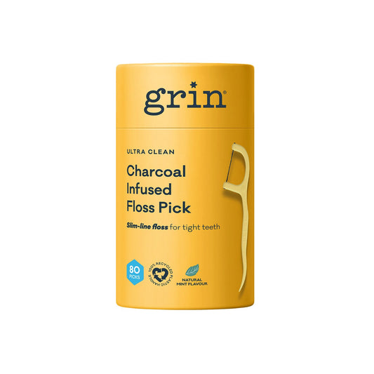 Adult Charcoal Infused Dental Flossers 80 pk