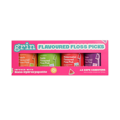 Grin Ultra Smooth N-HA Infused Floss Picks Bundle