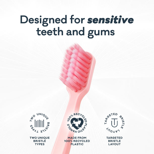 Grin Pro Ultimate Gentle Care Toothbrush Green&Pink 2pk