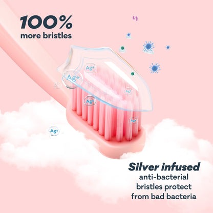 Grin Pro Ultimate Gentle Care Toothbrush Green and Pink 2 pk