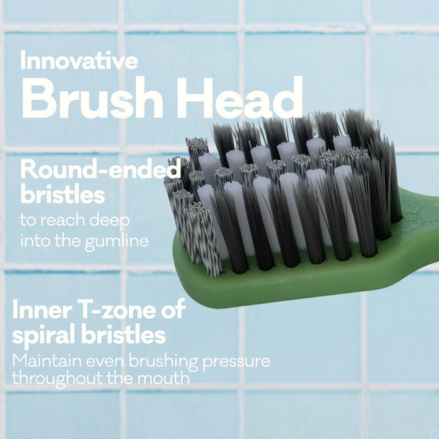 Grin Pro Ultimate Whitening Toothbrush Green&White 2pk