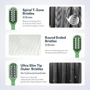 Grin Pro Ultimate Whitening Toothbrush Green&White 2pk