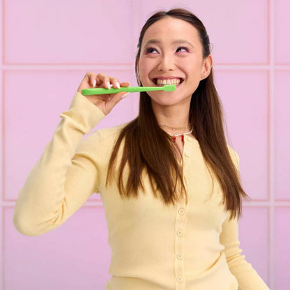 Grin Charcoal-Infused 100% Recycled Toothbrush - Lime - Medium