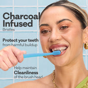 Grin 100% Recycled Toothbrush 4pk Medium Purple