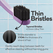 Grin 100% Recycled Toothbrush 4pk Medium Purple