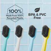 Grin 100% Recycled Toothbrush 4pk Soft Summer Beach