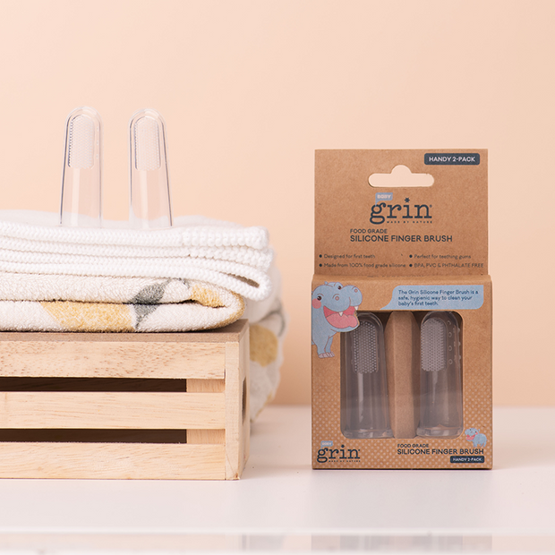 Grin Baby Silicone Finger Brush 2pk-Grin Natural US