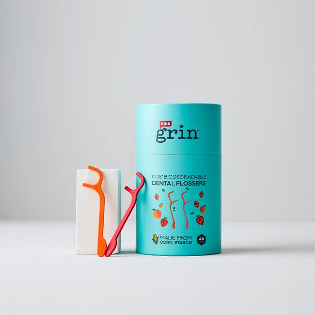Grin Kids Biodegradable Dental Flossers 45pk-Grin Natural US