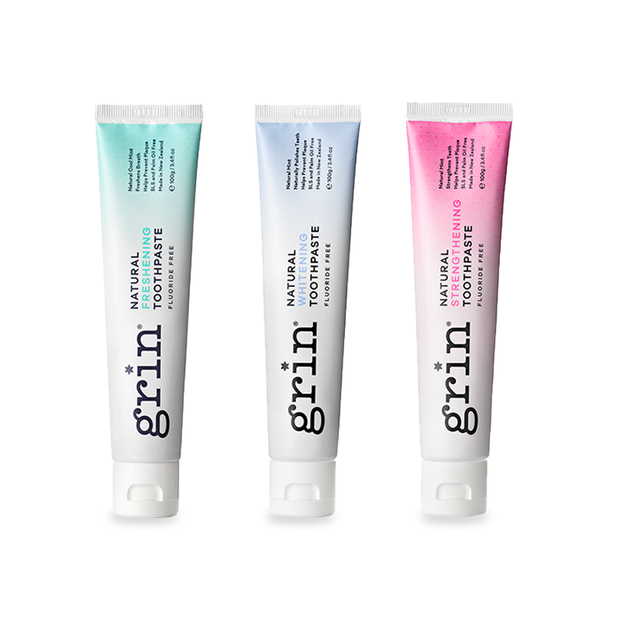 Grin Natural Fluoride-free Toothpaste Set-Grin Natural US
