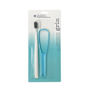 Grin Bio Toothbrush + Tongue Cleaner Set-Grin Natural US
